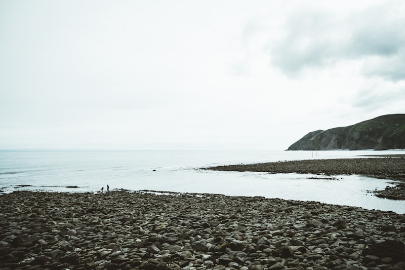 Sheltered inlet beach at Porth on the edge of Newquay