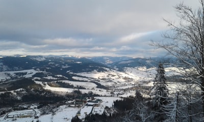 snow covered mountains during daytime xma zoom background