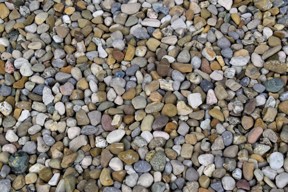 brown and gray stone fragments