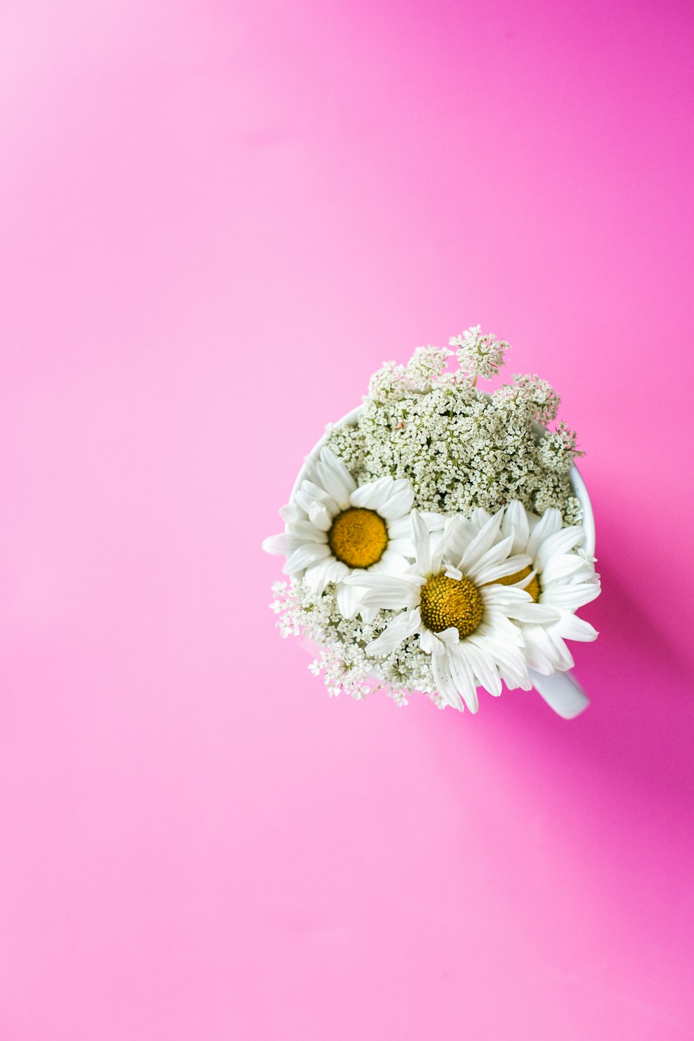 white and purple flower bouquet