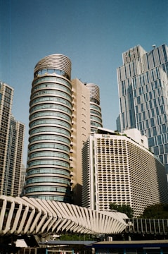 white and gray high rise buildings