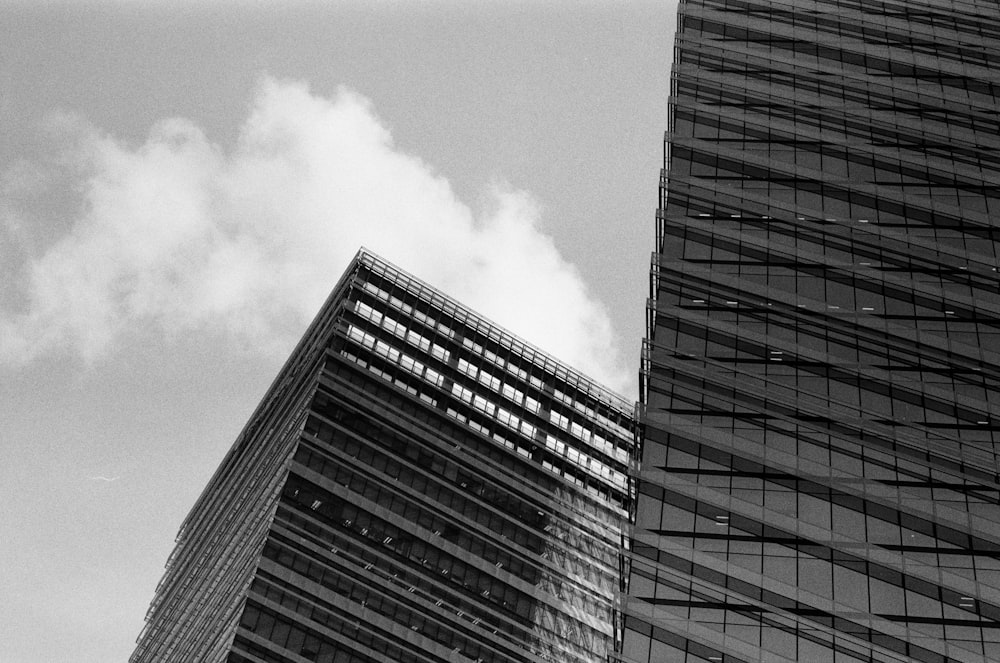 grayscale photo of high rise building