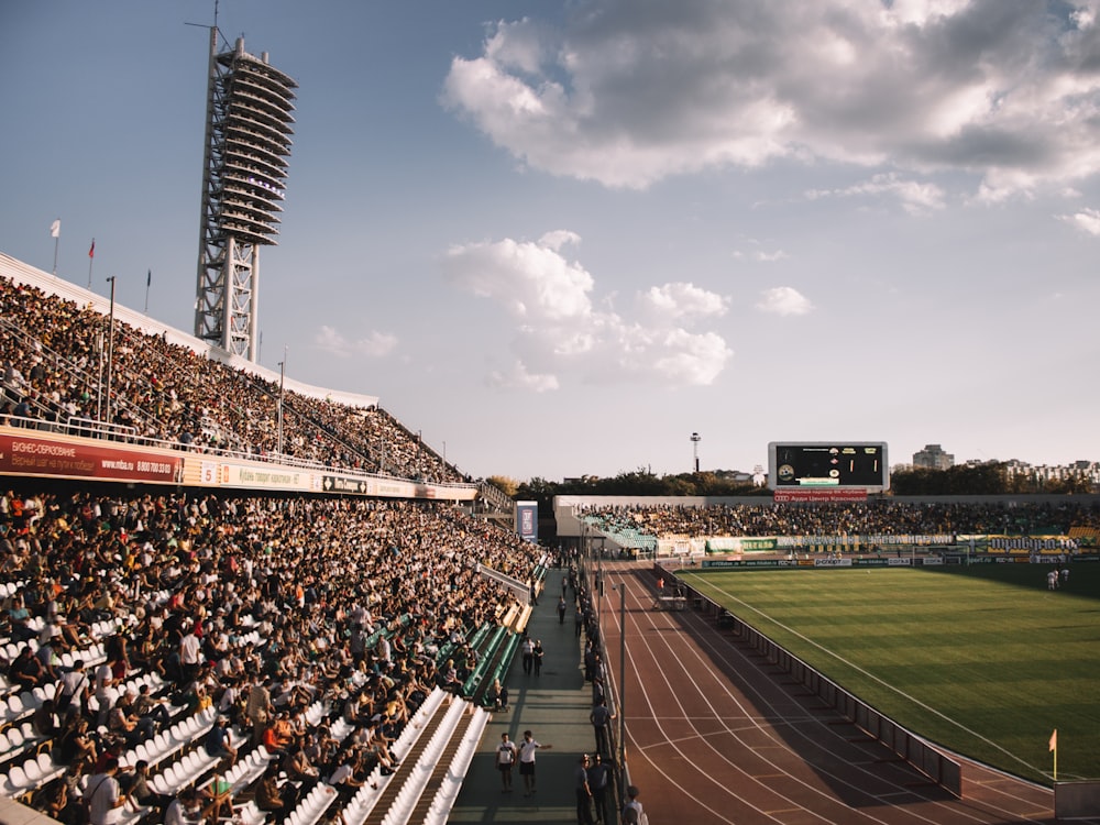 people on stadium during daytime