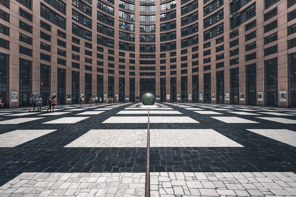 brown and white concrete building