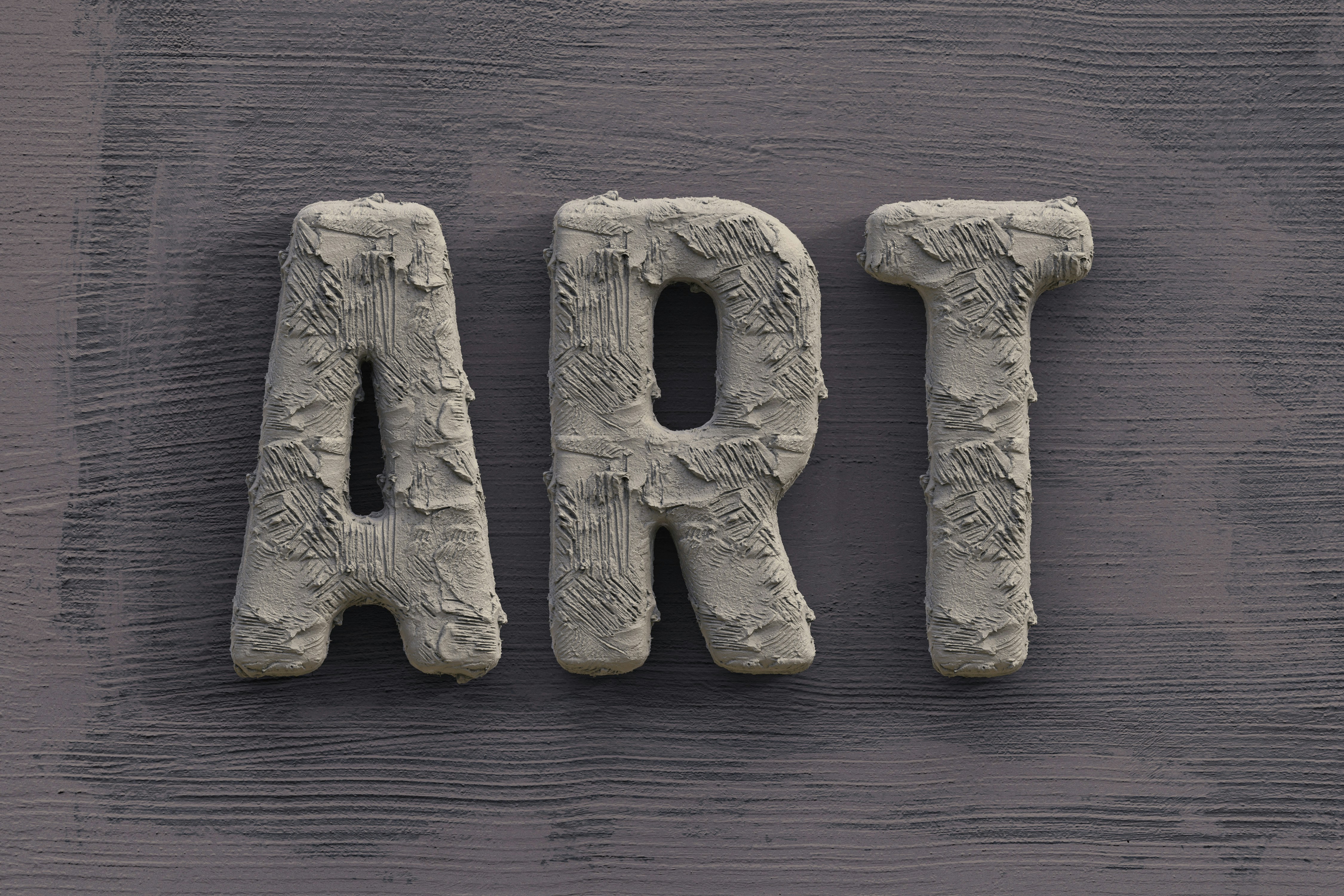 3D typography background or wallpaper - clay art