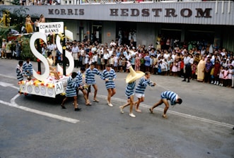 An outdoor scene showing a community event supported by the bank.