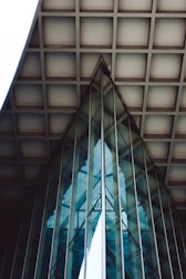 brown and blue glass building