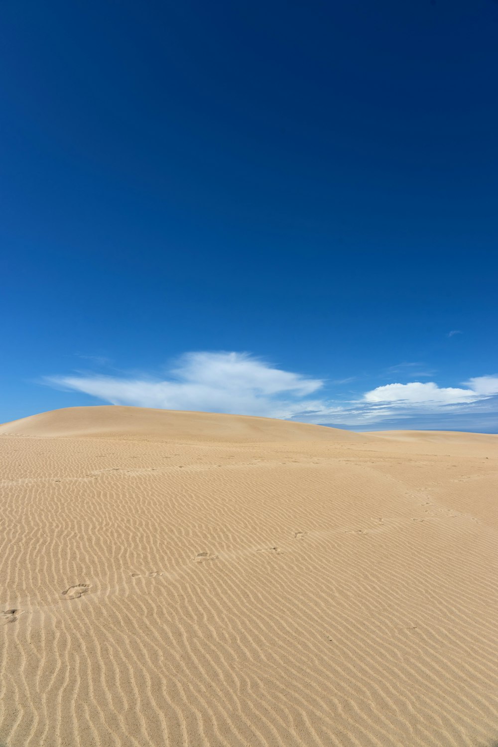areia marrom sob o céu azul durante o dia
