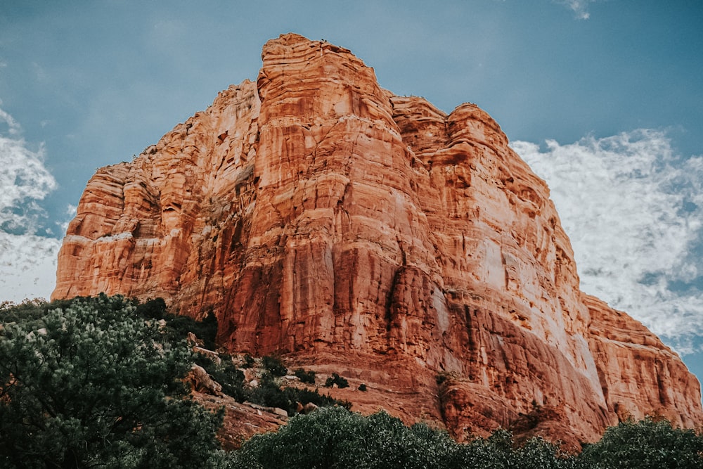 brown rock formation under blue sky during daytime