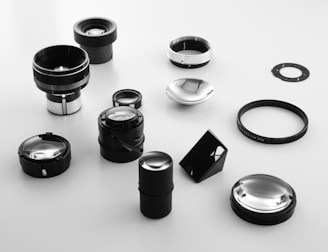 black and silver camera lens