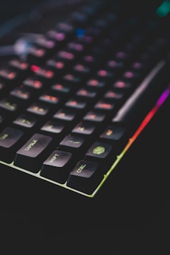 black and red computer keyboard