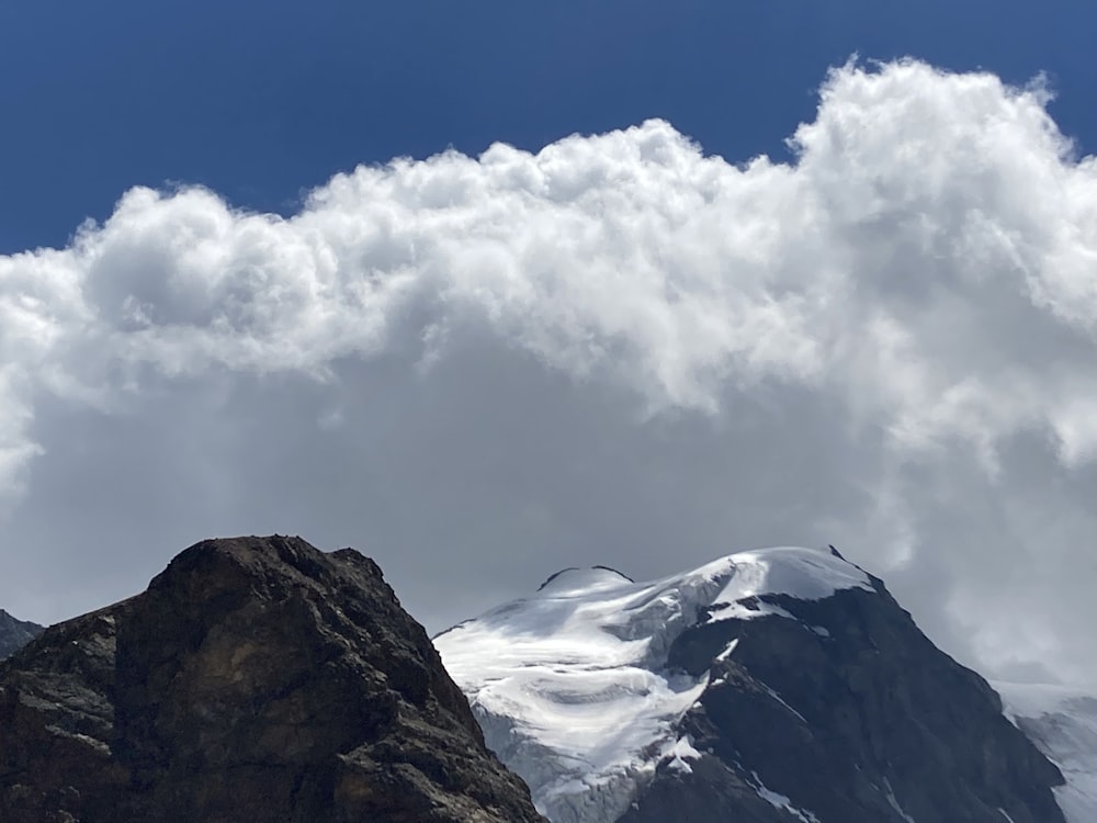 snow covered mountain under blue sky during daytime