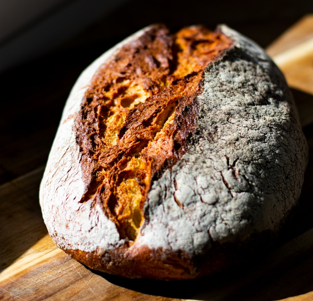 brown bread on brown wooden table