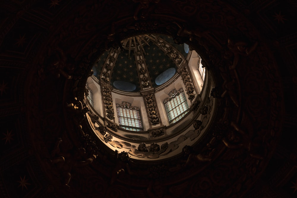 low angle photography of dome building