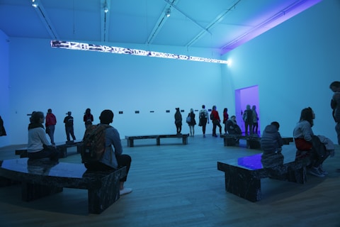 people sitting on chair inside room