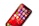 A smartphone displaying a variety of app icons against a vibrant red background. The apps include popular social media and utility apps such as Facebook, YouTube, Twitter, and Spotify. The phone screen is brightly lit, and there is a red protective case encasing the device.