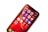 A smartphone displaying a variety of app icons against a vibrant red background. The apps include popular social media and utility apps such as Facebook, YouTube, Twitter, and Spotify. The phone screen is brightly lit, and there is a red protective case encasing the device.