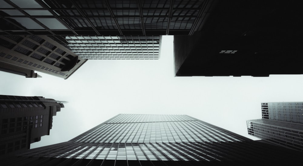 low angle photography of high rise building