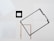 A minimalist composition features various geometric shapes arranged on a neutral background. These include a black square frame and a rectangular frame, along with a L-shaped object, all spread irregularly across the image.