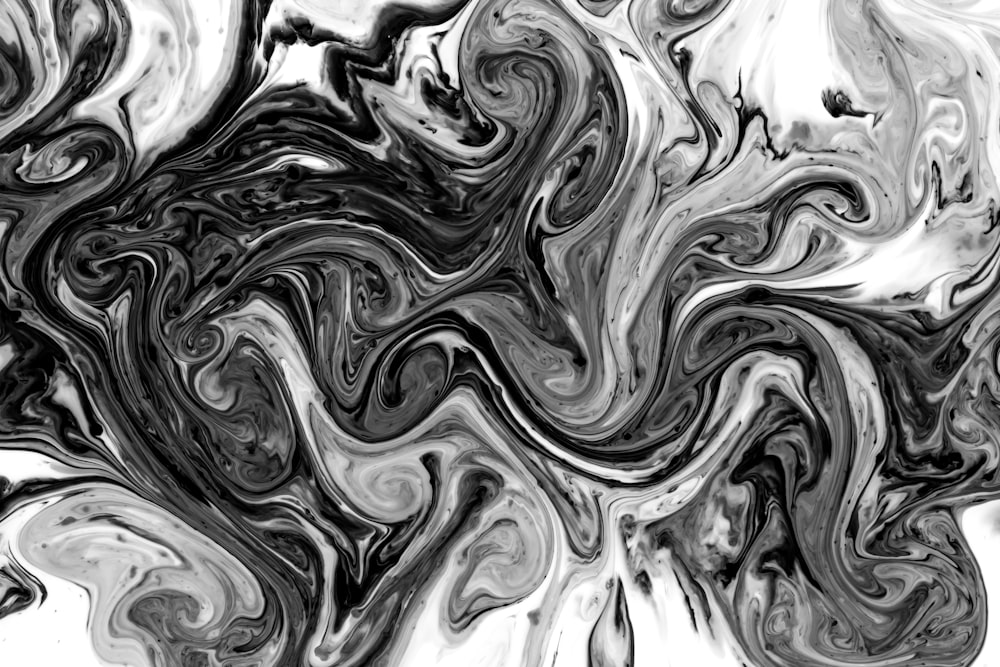 black and white abstract painting