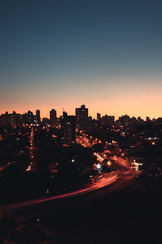time lapse photography of city during night time in Goiânia Brasil