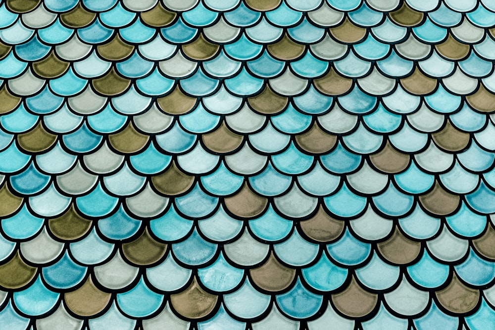 blue and black roof tiles