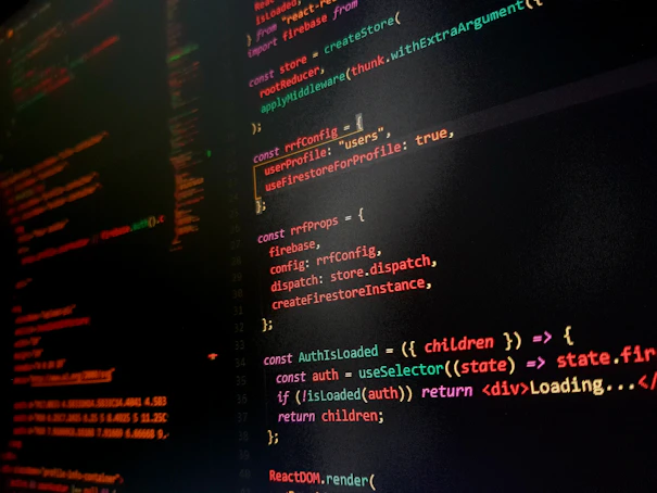 An open code editor showing colorful JSON scripts related to forex indicators.