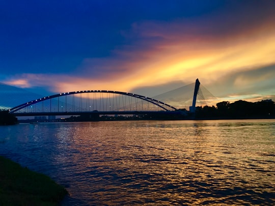 bridge over body of water during sunset in Putrajaya Malaysia