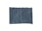 A rectangular piece of blue denim fabric with a textured, woven pattern and slightly frayed edges.