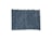 A rectangular piece of blue denim fabric with a textured, woven pattern and slightly frayed edges.