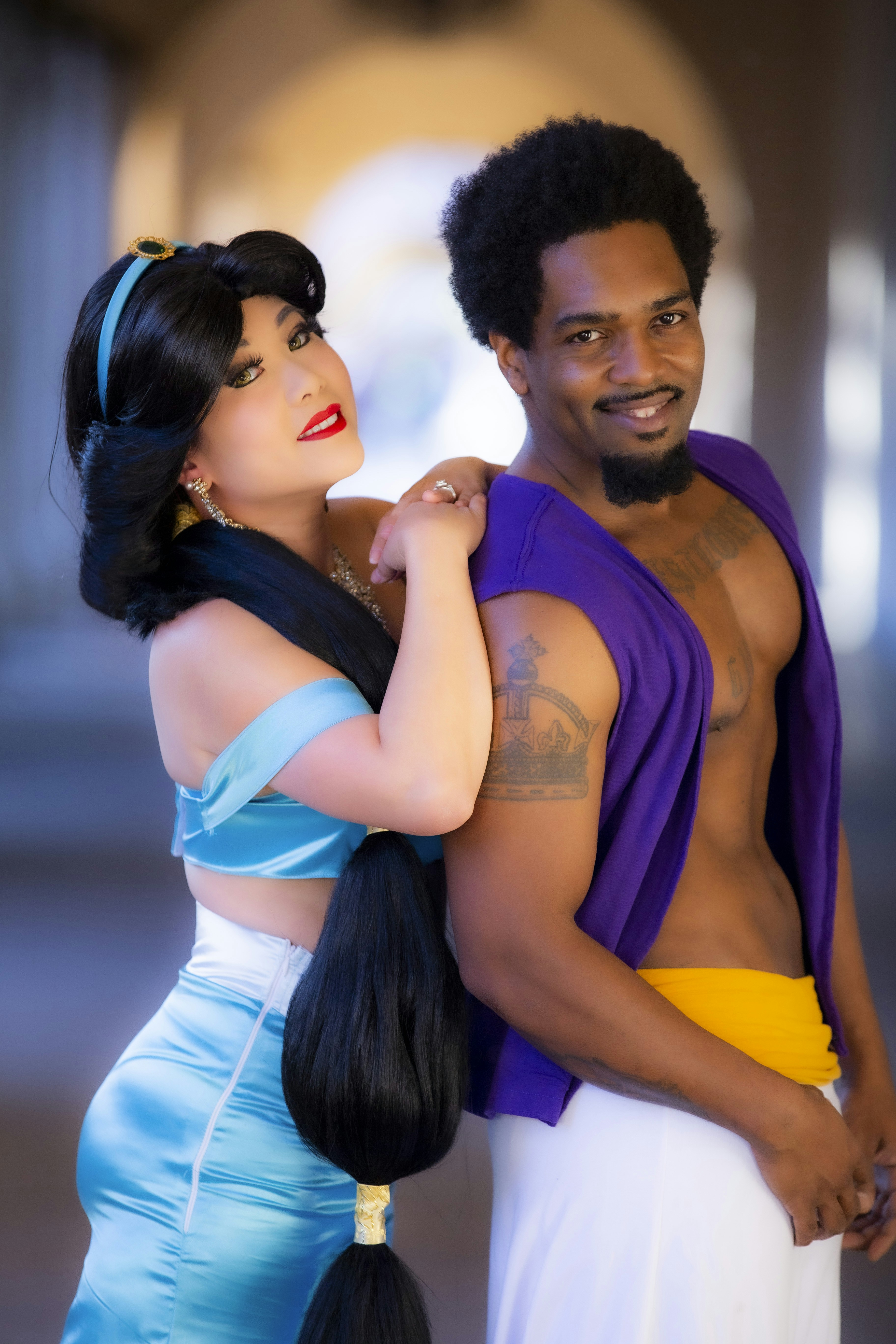 Disney Aladdin Princess Jasmine Dress Cosplay Costume Adult Women