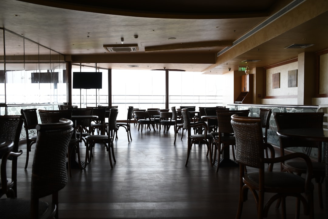 black wooden table and chairs,