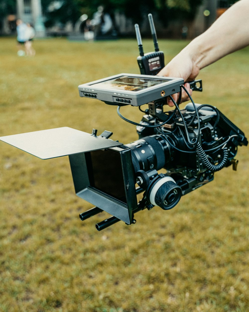 black and gray video camera