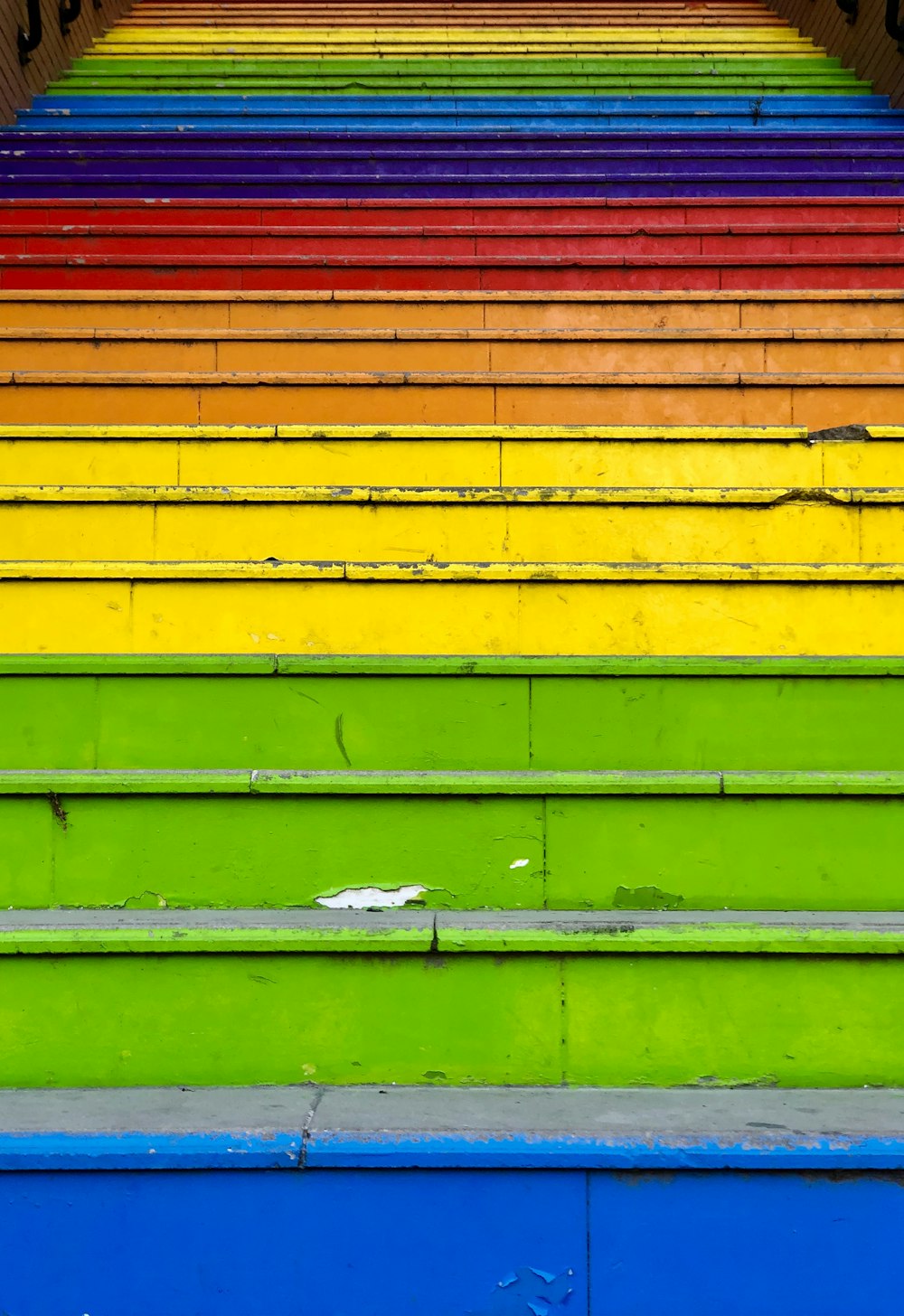 green and red wooden wall