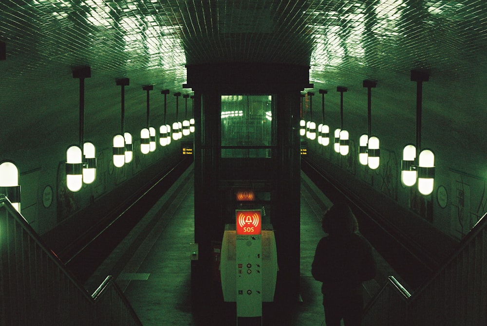 people walking on train station