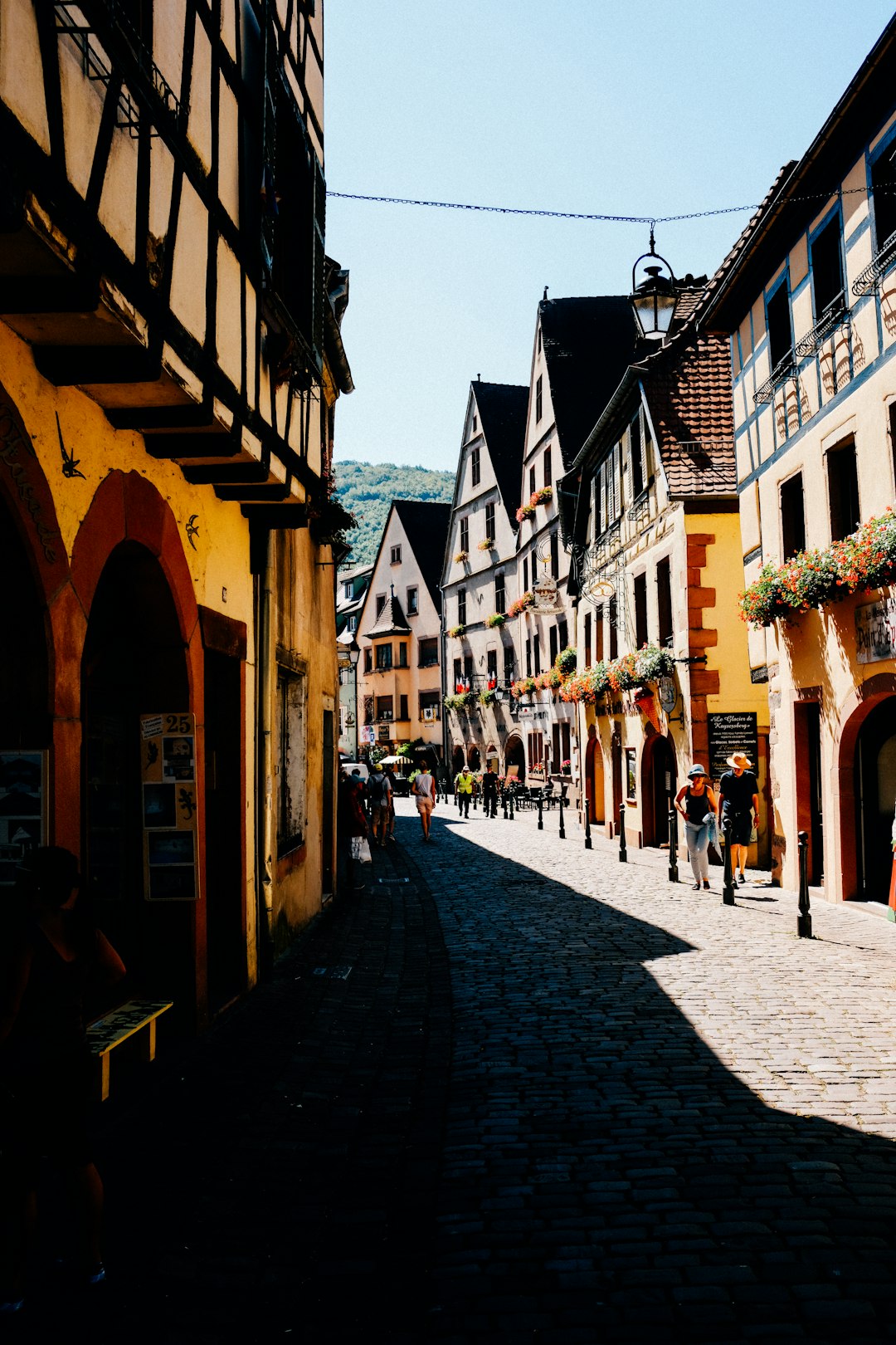 people walking on street between buildings during daytime