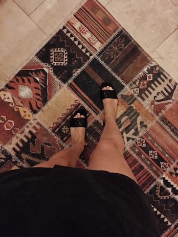 A runner rug with subtle patterns placed in an entryway, highlighting its slip-resistant backing.