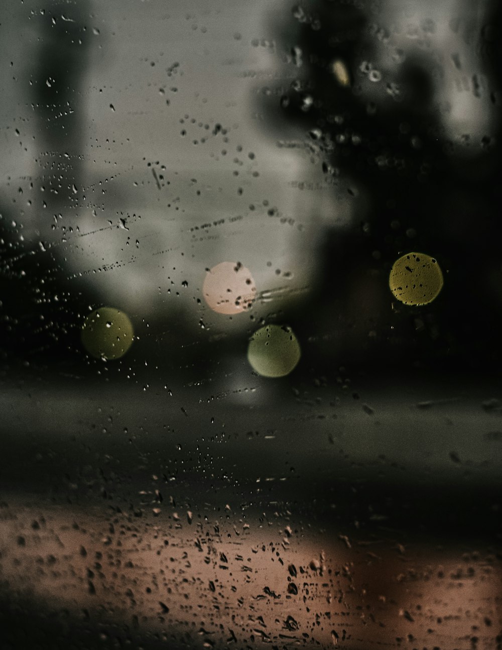 water droplets on glass window