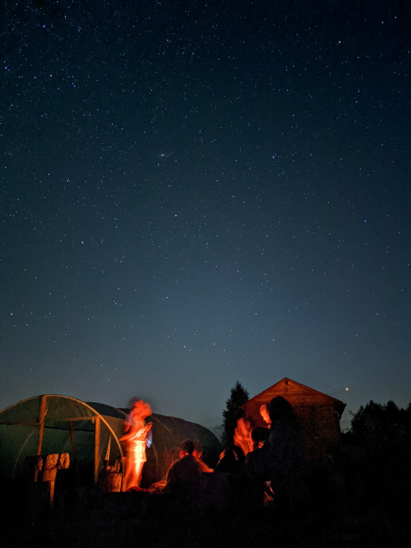 Google Pixel 4 XL sample photo. People standing near tent photography