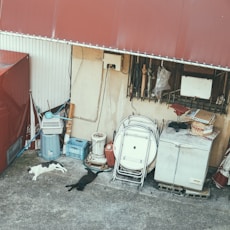 white plastic chair beside white plastic table