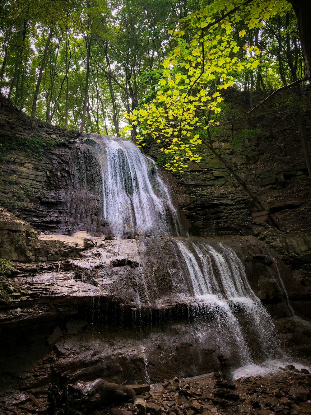 Wasserfälle mitten im Wald