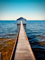 brown wooden dock on sea during daytime