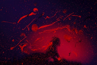 red and black abstract painting