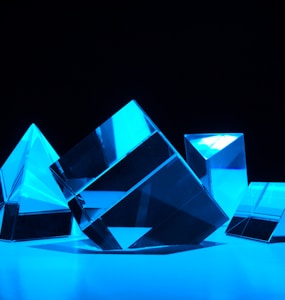 blue and white diamond illustration