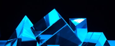 blue and white diamond illustration