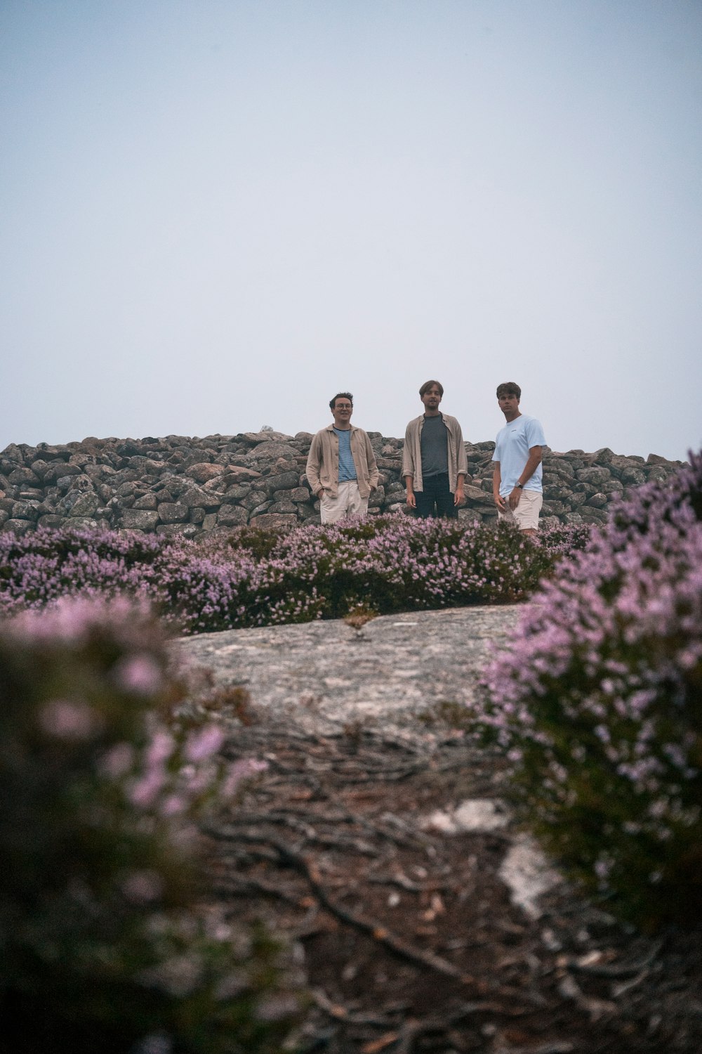 3 men and 2 women standing on green grass field during daytime