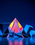 blue yellow and pink led lights