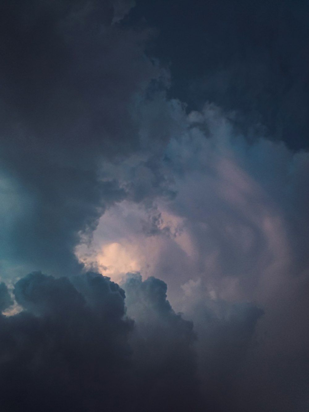 white clouds and blue sky