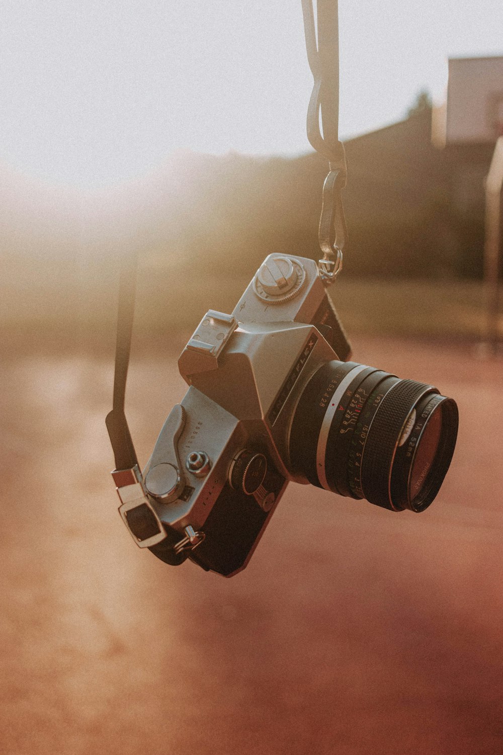 black and silver dslr camera