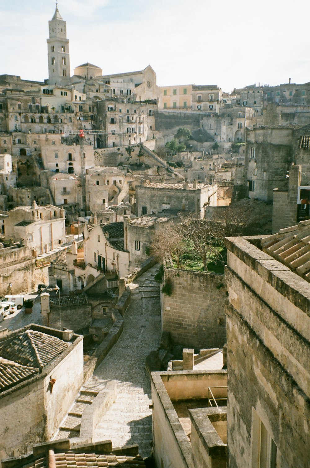 a view of a city from a high point of view